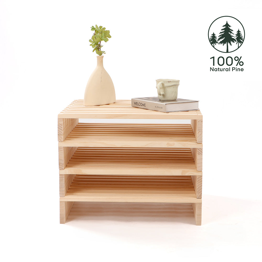 Natural Solid Wood Modular Bed Frame