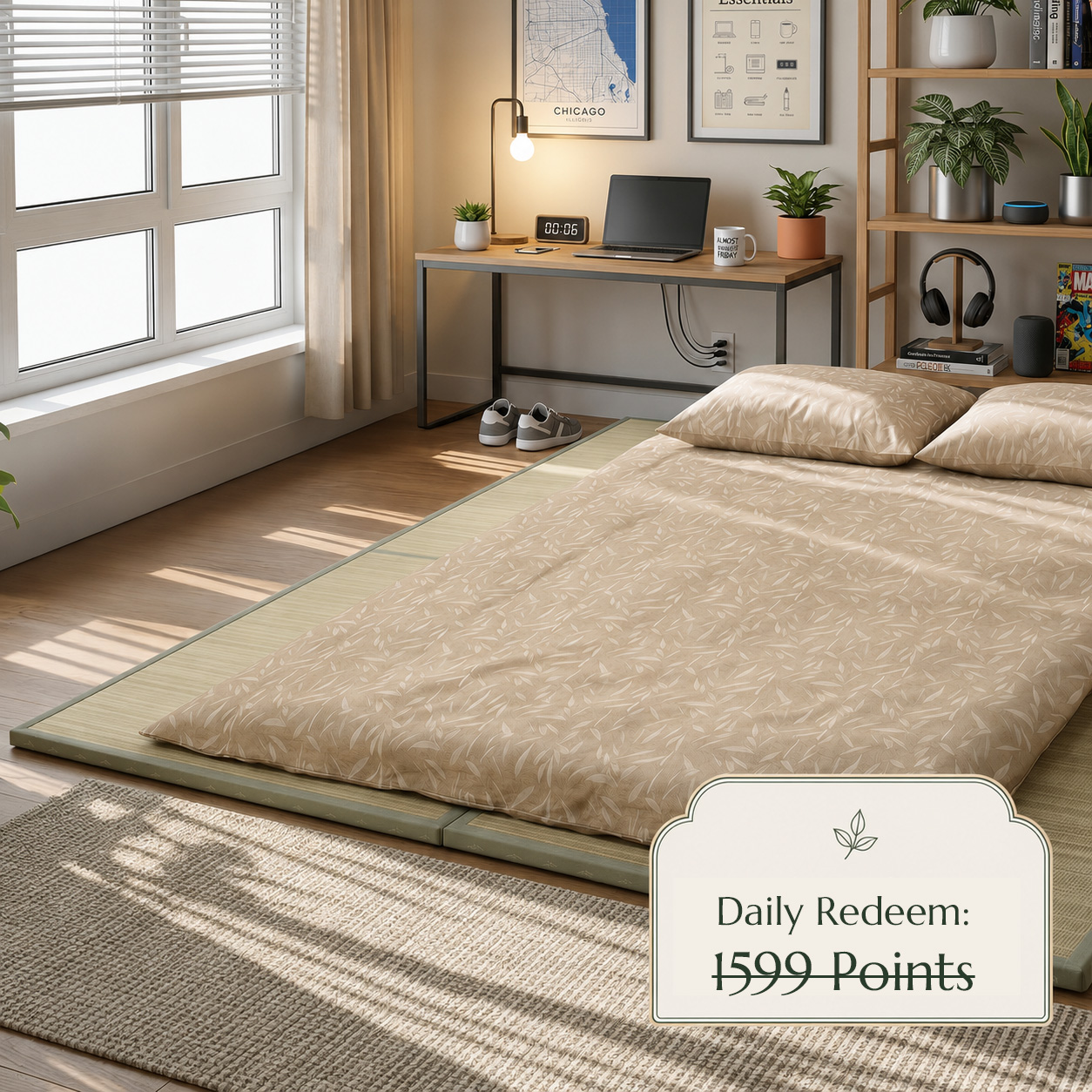 Cotton Futon Mattress Cover[QUEEN]-Reward