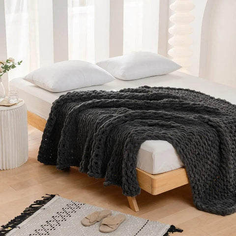 Checkered Knit Blanket