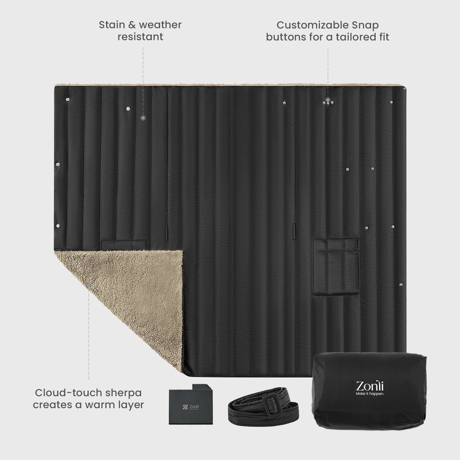 2-in-1 Cordless Wearable Heated Blanket （Waist Belt Edition）