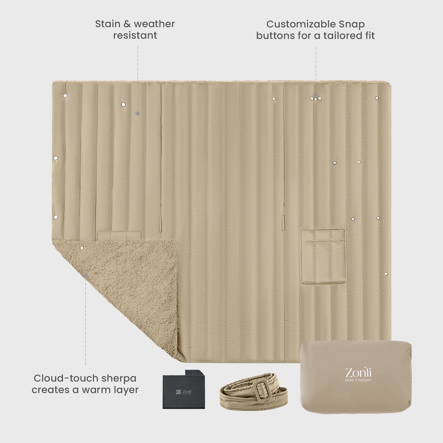 2-in-1 Cordless Wearable Heated Blanket （Waist Belt Edition）