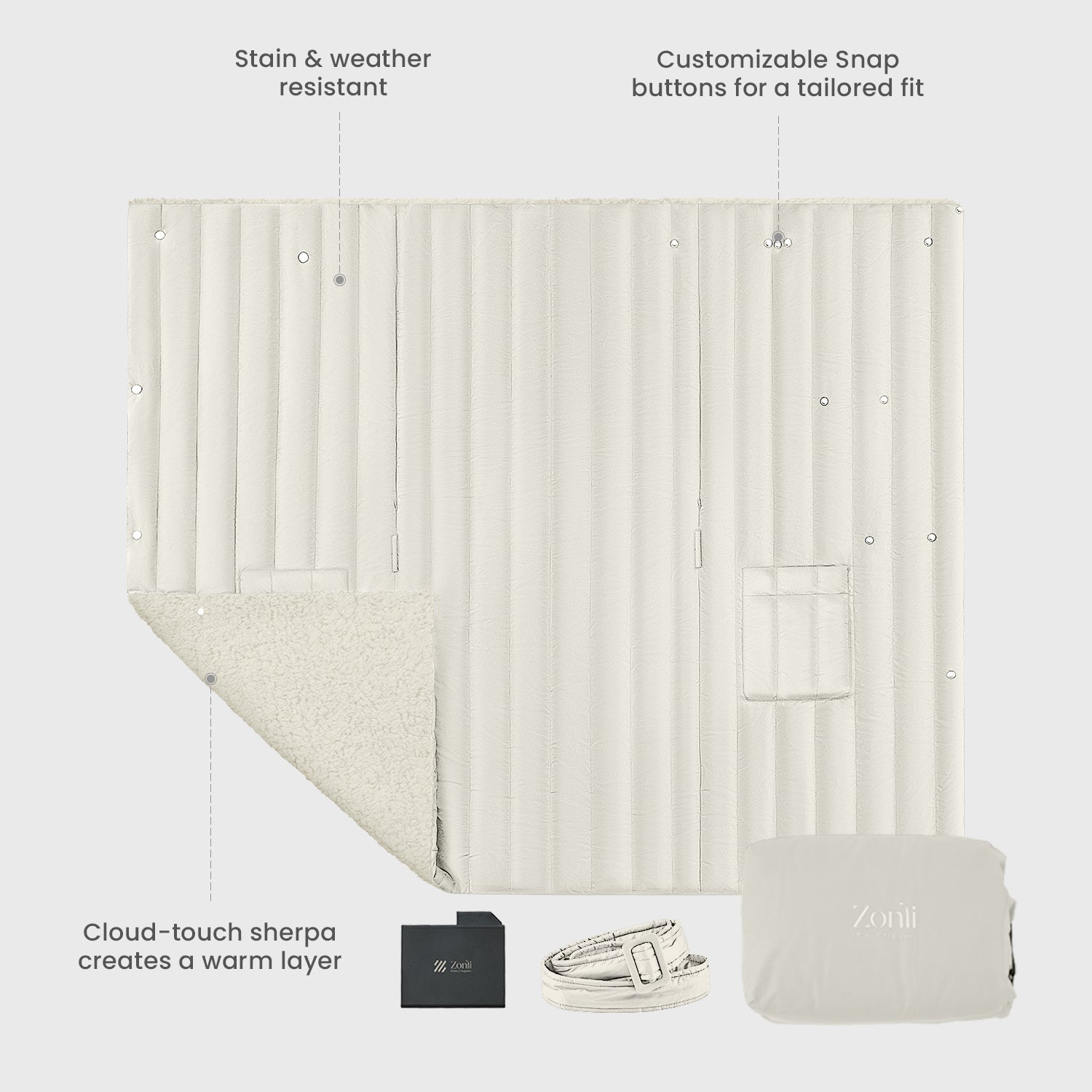 2-in-1 Cordless Wearable Heated Blanket （Waist Belt Edition）