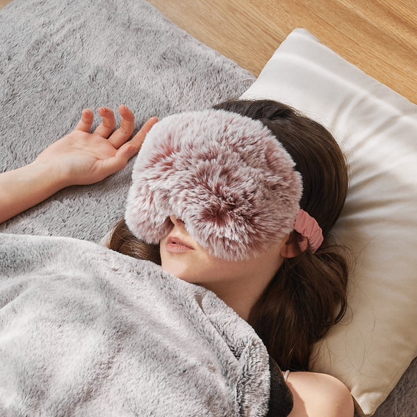 Zonli Temp-Controlled Faux Fur Weighted Eye Pillow