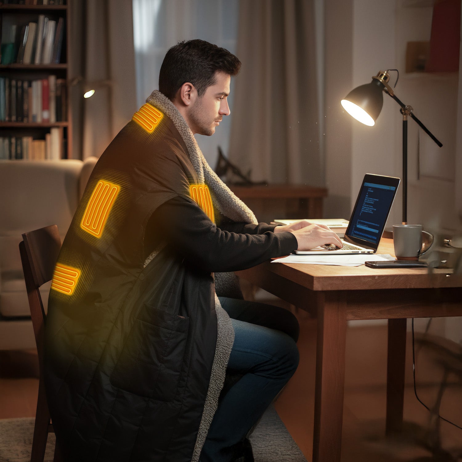 2-in-1 Cordless Wearable Heated Blanket （Waist Belt Edition）