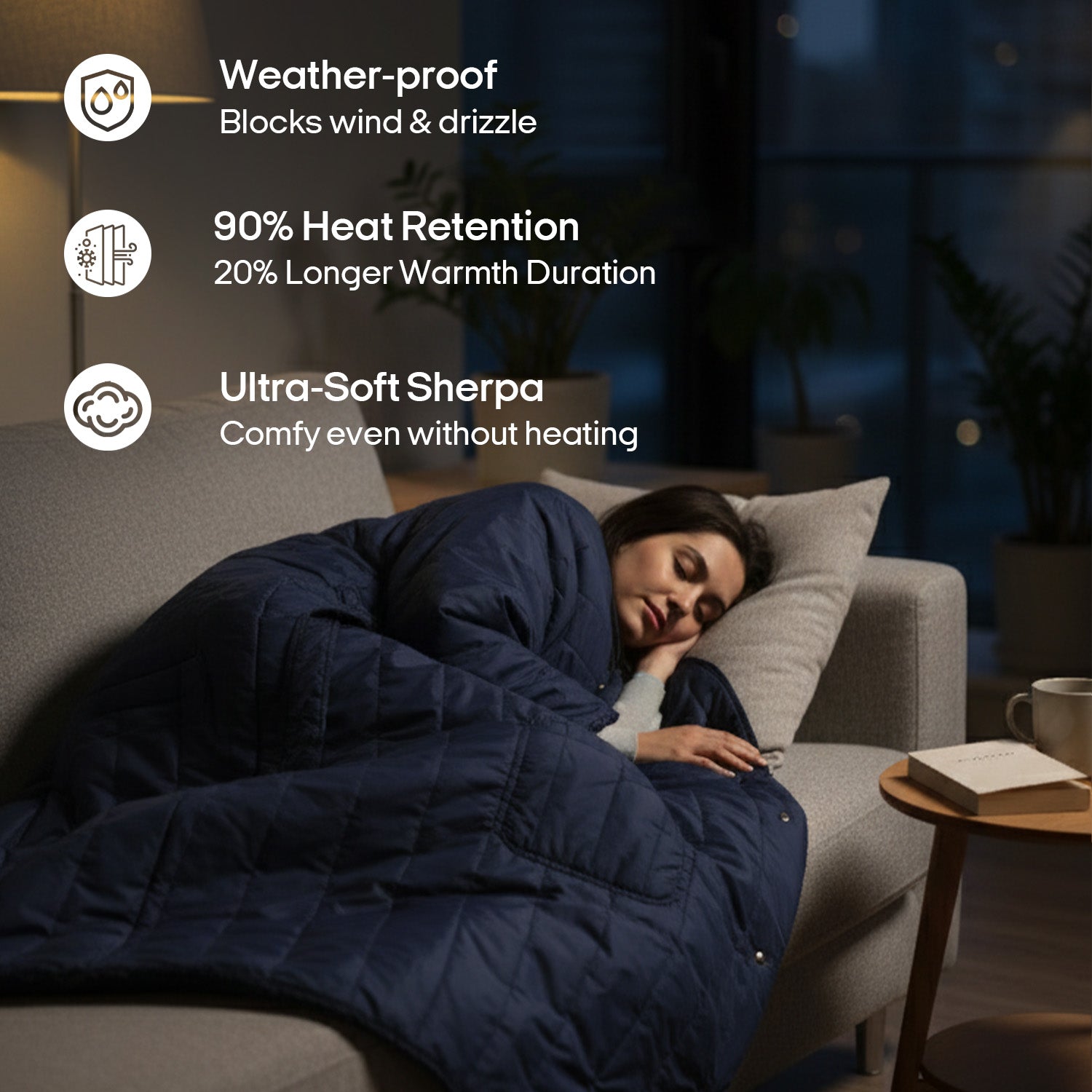 2-in-1 Cordless Wearable Heated Blanket （Waist Belt Edition）