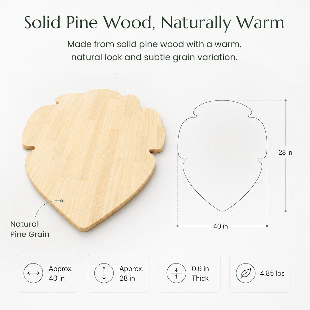 Leaf Solid Wood Tabletop