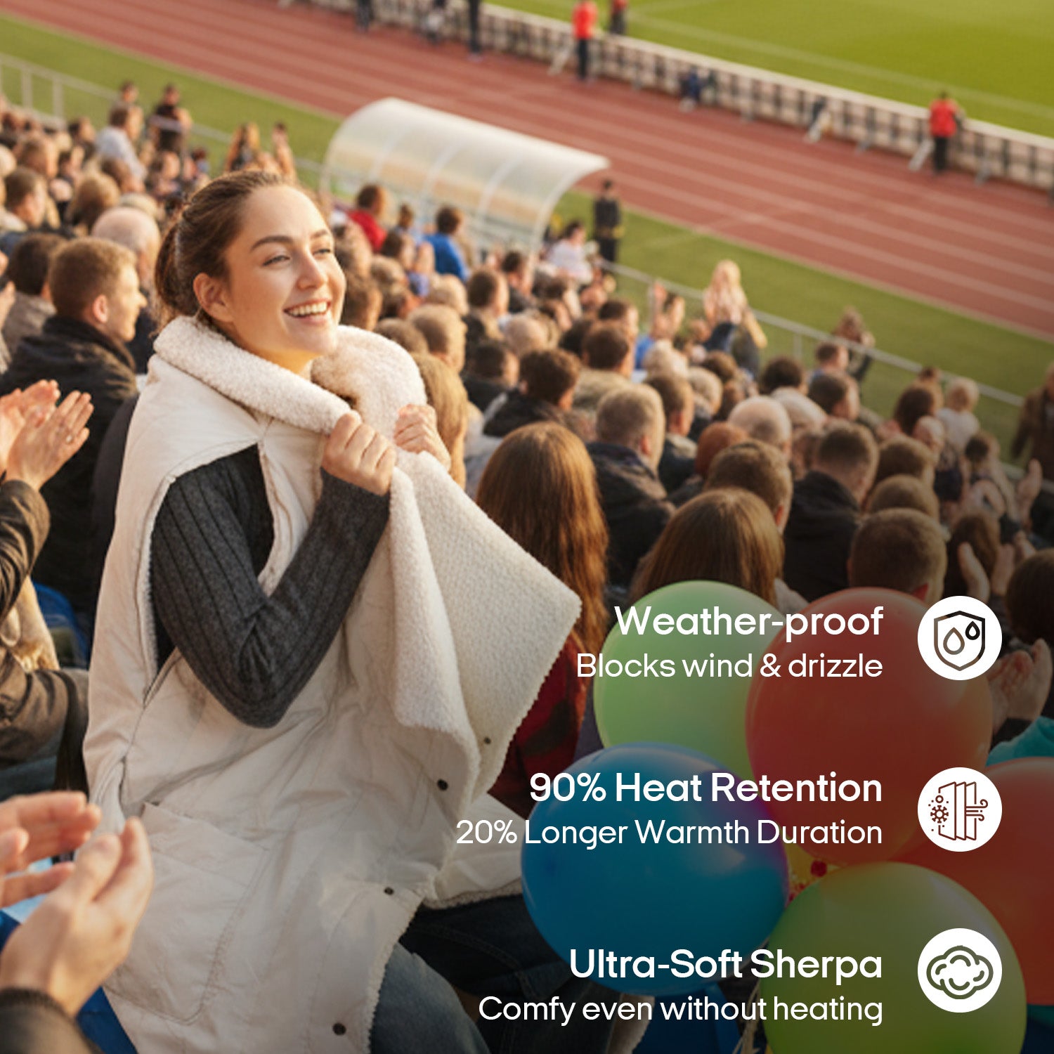 2-in-1 Cordless Wearable Heated Blanket （Waist Belt Edition）