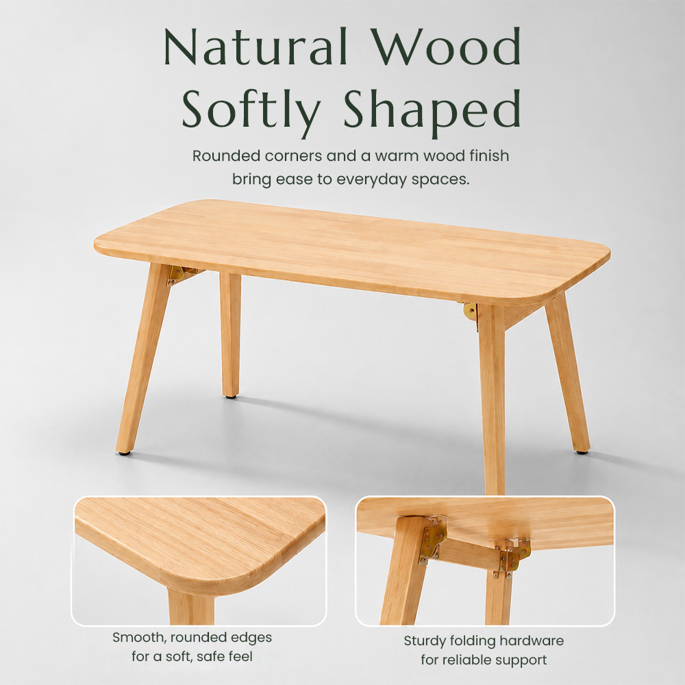 Solid Wood Folding Side Table
