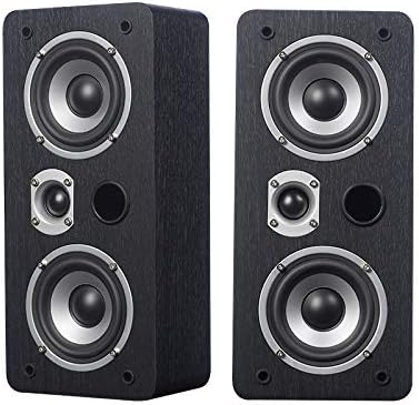 DYNAVOICE Magic LCR-4 pareja de altavoces HiFi compactos para pared techo o estantería sistema envolvente frontal central potencia 100W diseño negro-Casagoloft