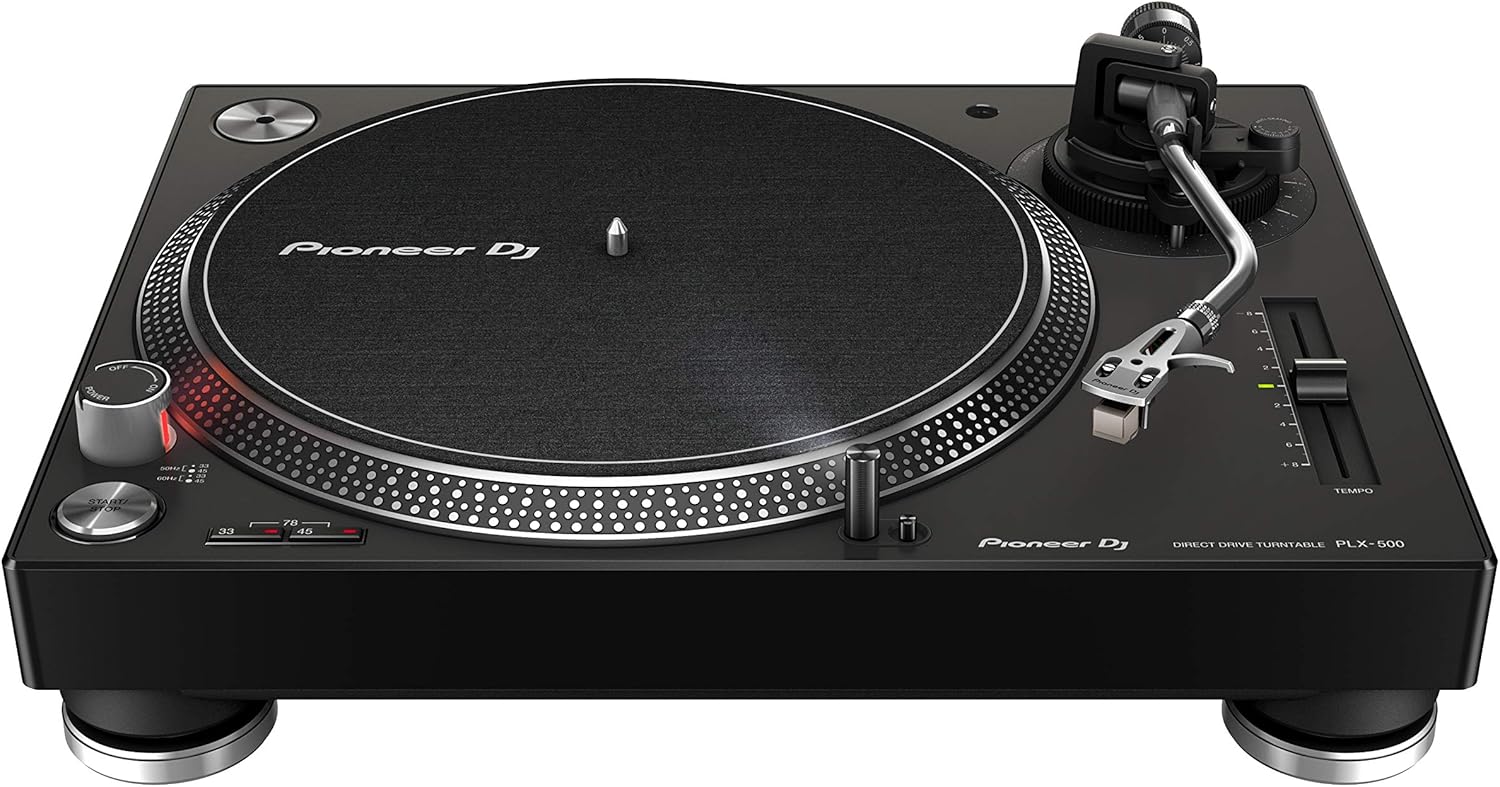 Pioneer DJ PLX-500 giradiscos de alto par con USB velocidad hasta 78 RPM diseño profesional negro compatible con PC para digitalización de vinilos-Casagoloft