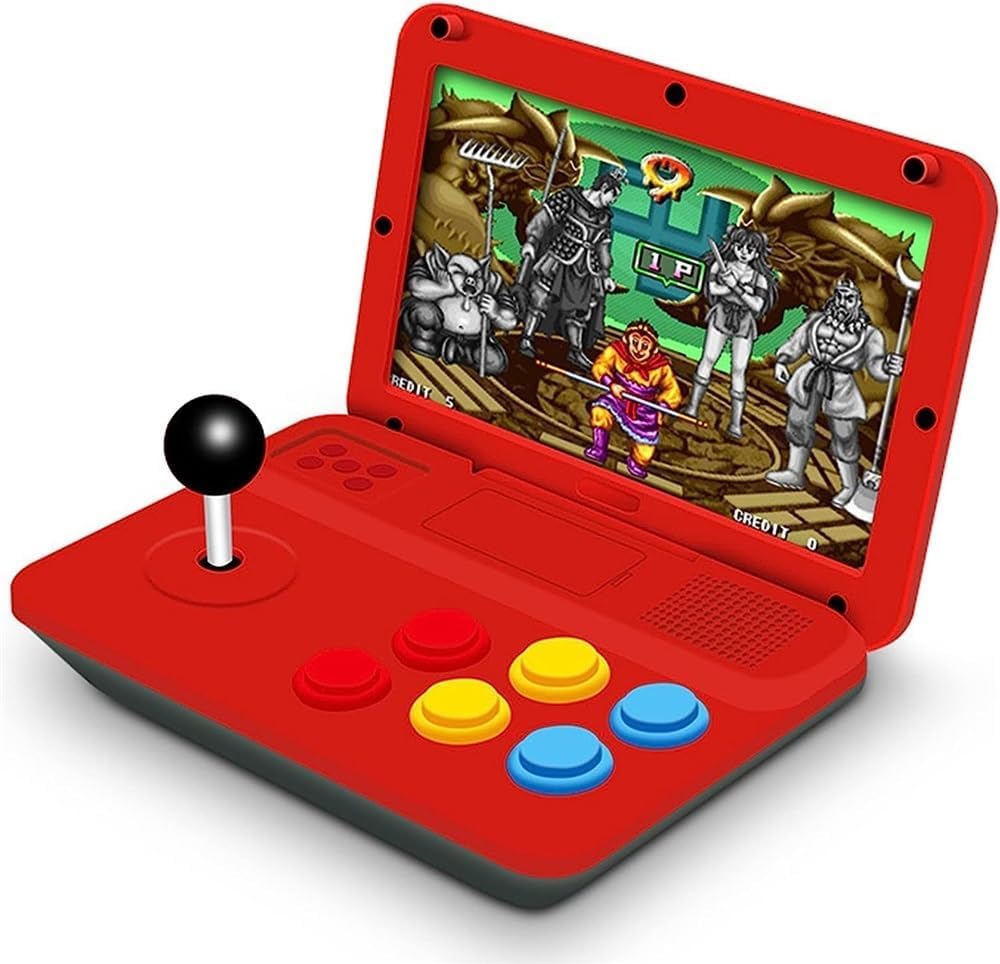 Consola arcade portátil de 10 pulgadas con 6000 juegos integrados soporte para 10 emuladores multijugador hasta 4 jugadores entretenimiento doméstico-Casagoloft