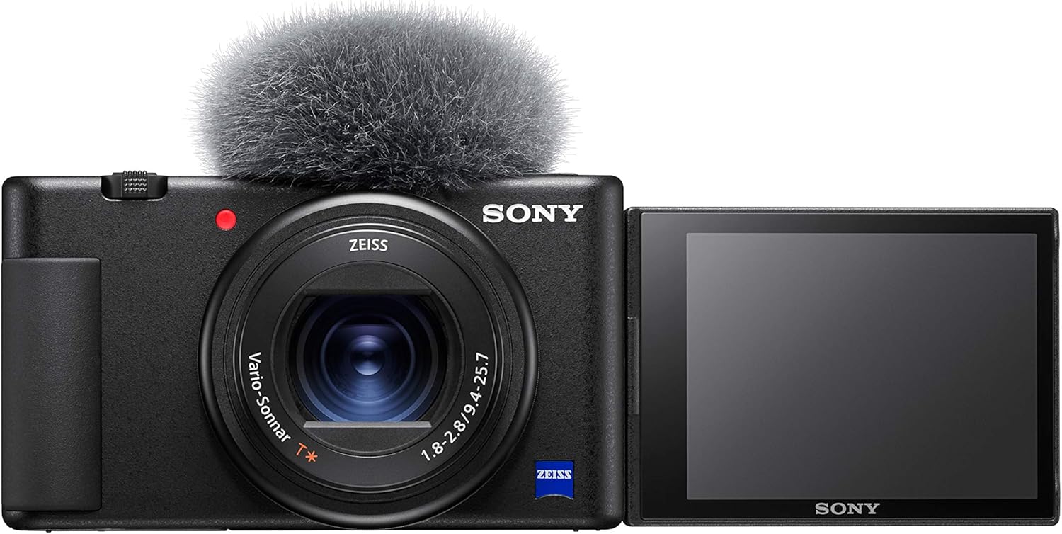 Sony ZV-1 cámara compacta premium sensor 1 pulgada lente 24-70mm F1.8-2.8 vídeo 4K enfoque automático de ojos pantalla inclinable estabilización óptica cámara para vlog fotografía y vídeo creativo-Casagoloft