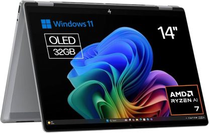 HP Omnibook X Flip Ordenador Portátil Convertible 14 Pulgadas 3K OLED Táctil Ryzen AI 7 32GB RAM 1TB SSD Radeon 860M Windows 11 Color Plata-Casagoloft