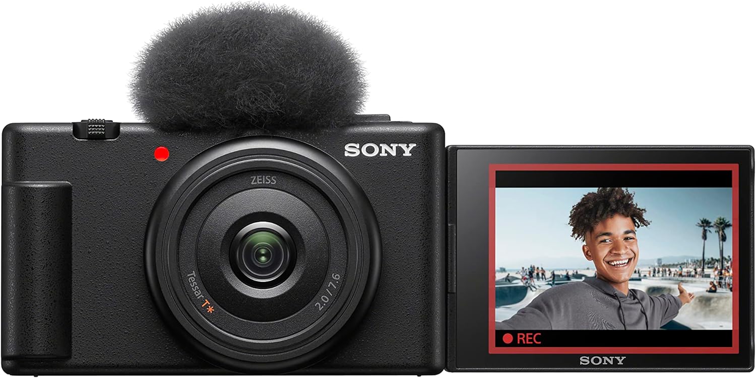Sony ZV-1F cámara digital para vlog vídeo 4K pantalla multiángulo apertura f2 enfoque rápido cámara compacta para creadores de contenido y streaming-Casagoloft