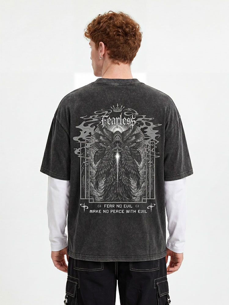 Fear No Evil Christian Washed T-Shirt