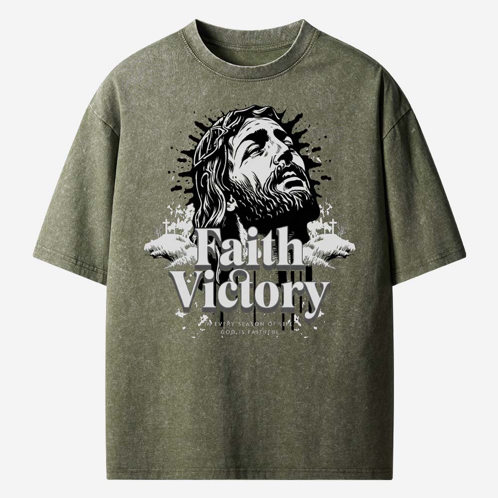 God Is Faithful Christian Washed T-Shirt