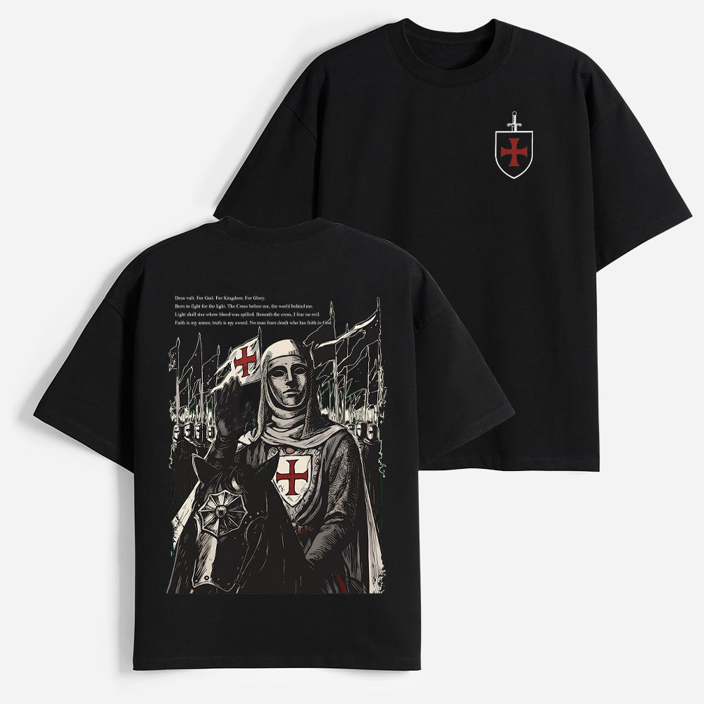 King Baldwin IV Jerusalem Christian Heavy Elbow-Sleeve T-Shirt