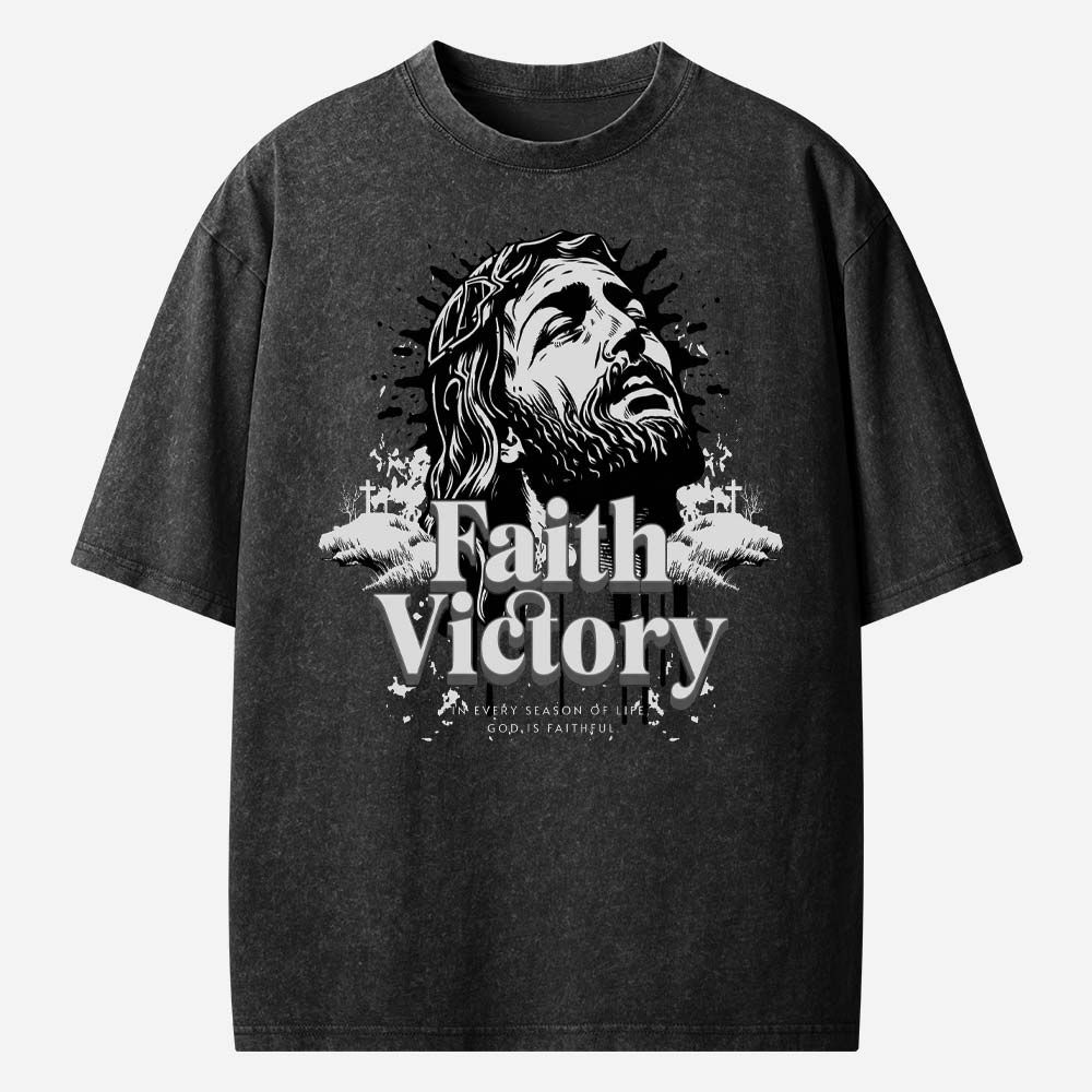 God Is Faithful Christian Washed T-Shirt