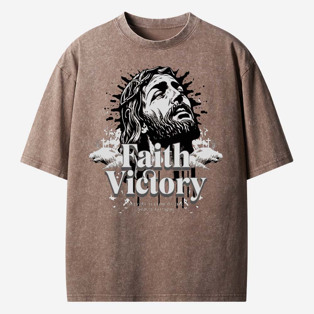 God Is Faithful Christian Washed T-Shirt