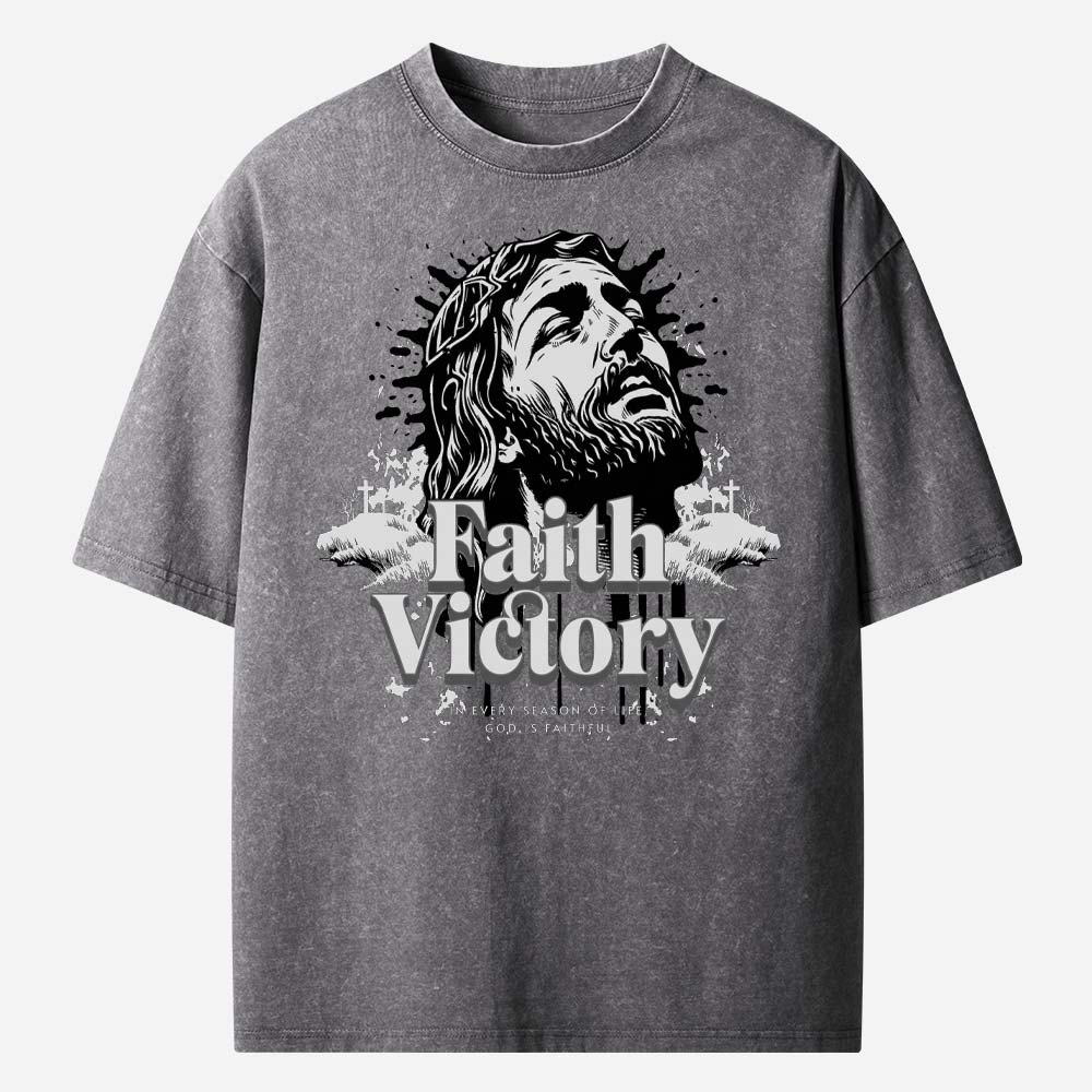 God Is Faithful Christian Washed T-Shirt