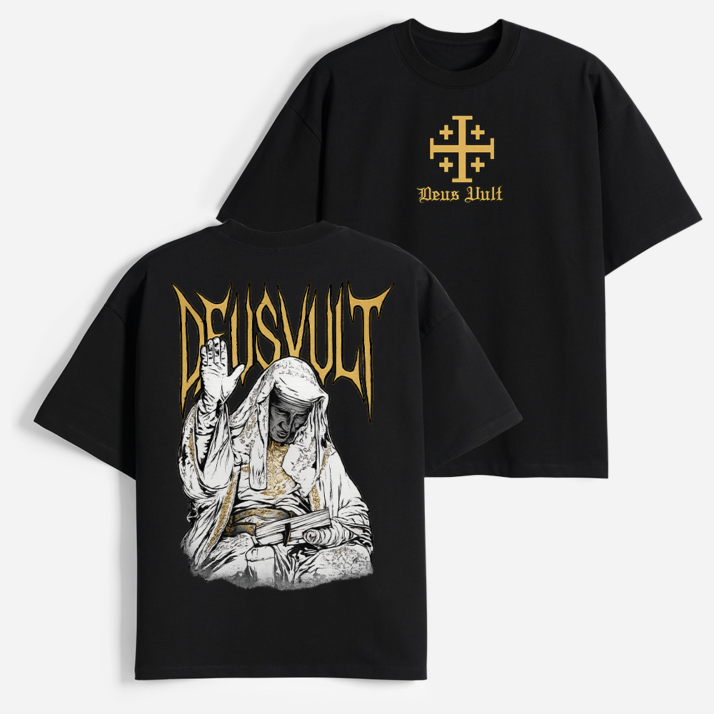 DEUSVULT Christian Heavy Elbow-Sleeve T-Shirt
