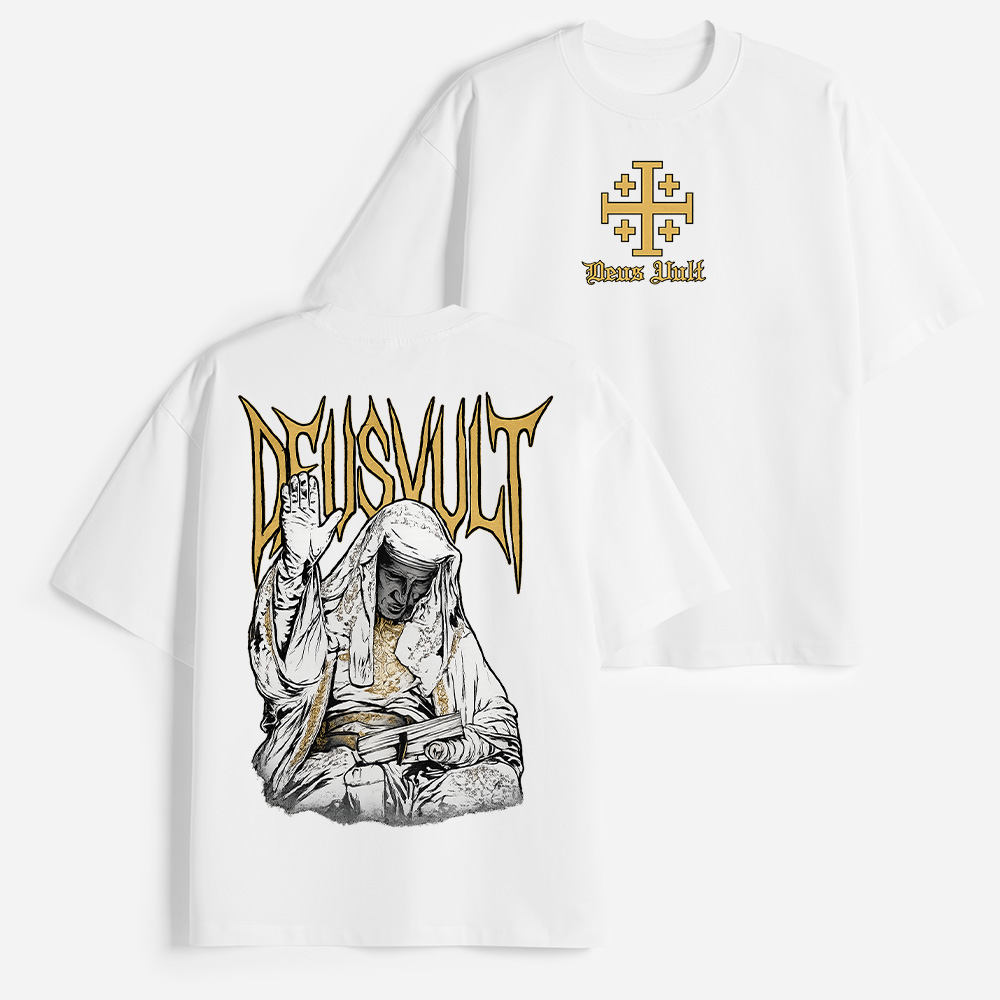 DEUSVULT Christian Heavy Elbow-Sleeve T-Shirt