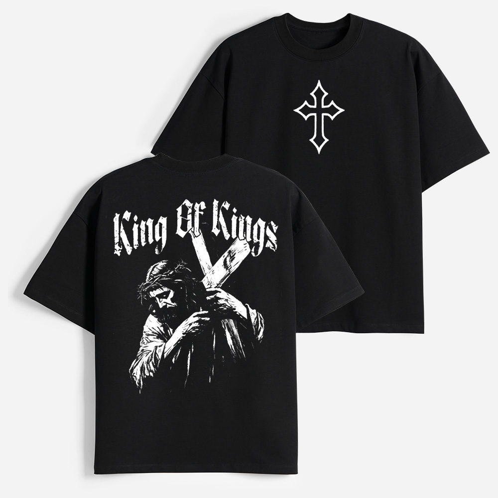 King of Kings Christian Heavy Elbow-Sleeve T-Shirt