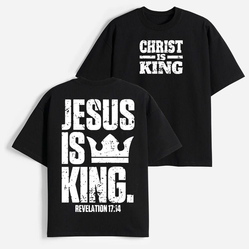Christ is King Christian Heavy Elbow-Sleeve T-Shirt