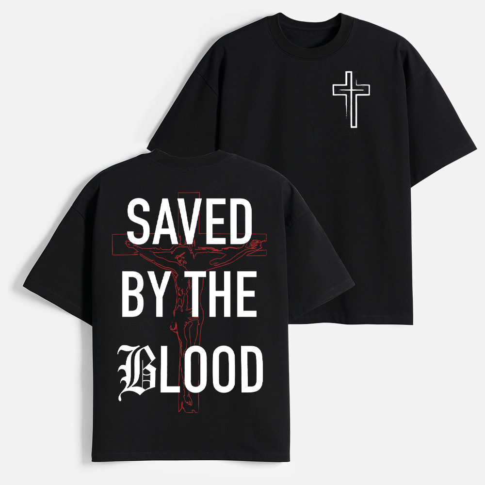 Saved by The Blood Christian Heavy Elbow-Sleeve T-Shirt
