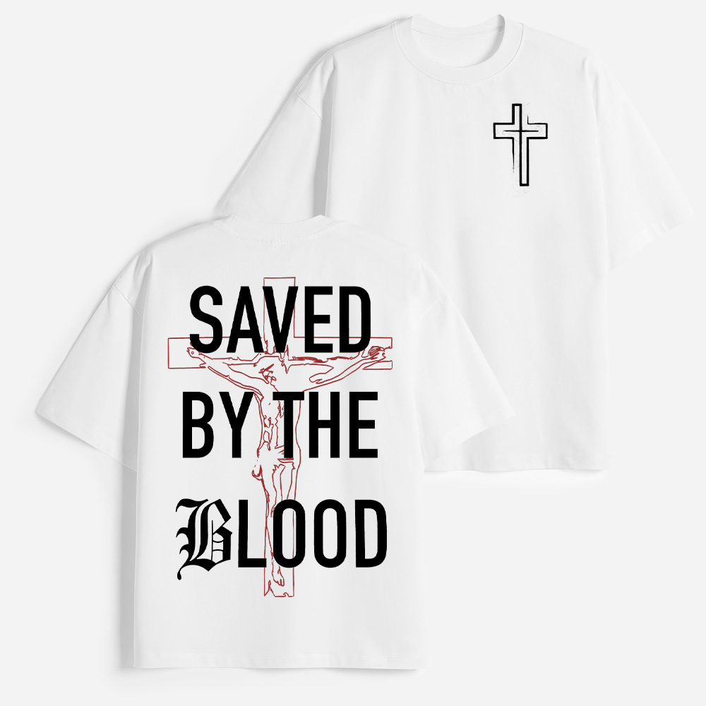 Saved by The Blood Christian Heavy Elbow-Sleeve T-Shirt