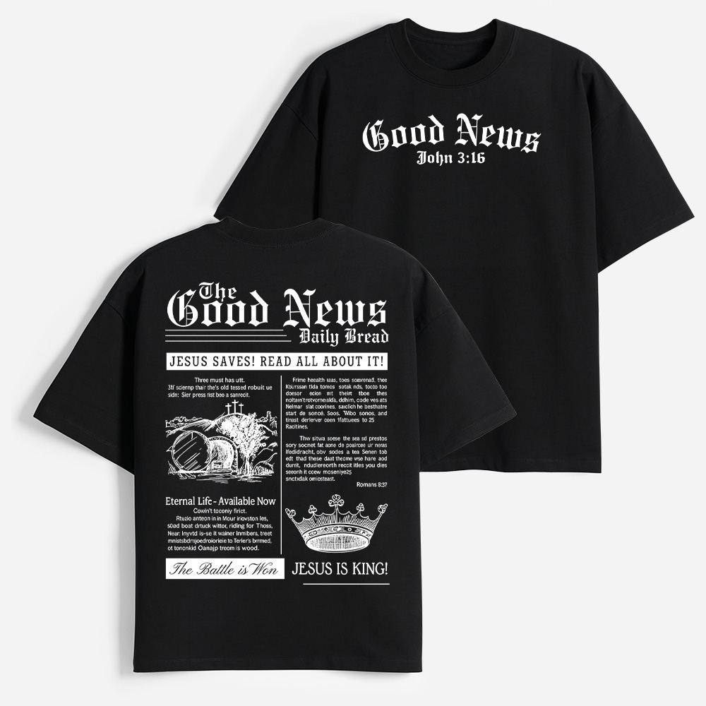 The Good News Christian Heavy Elbow-Sleeve T-Shirt