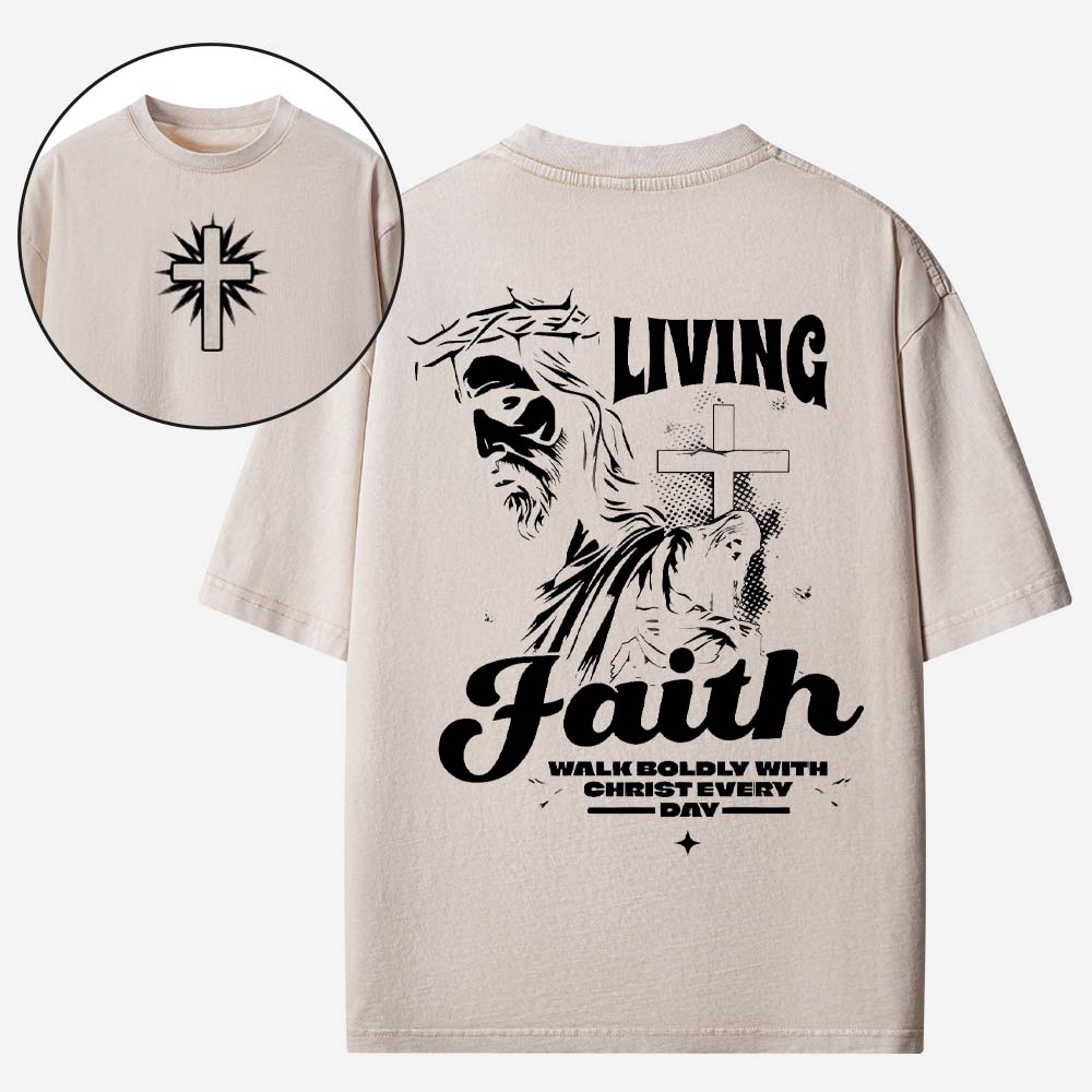 Living Faith Christian Washed T-Shirt