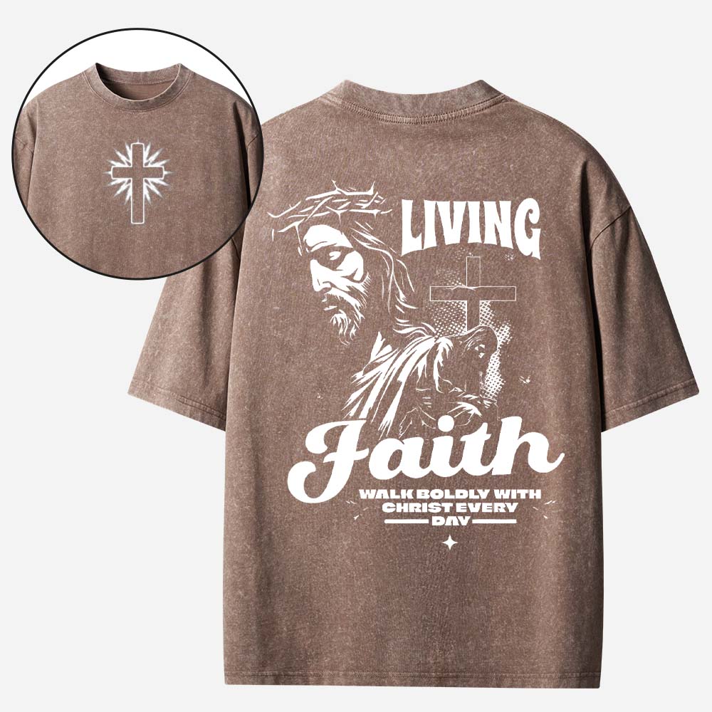 Living Faith Christian Washed T-Shirt