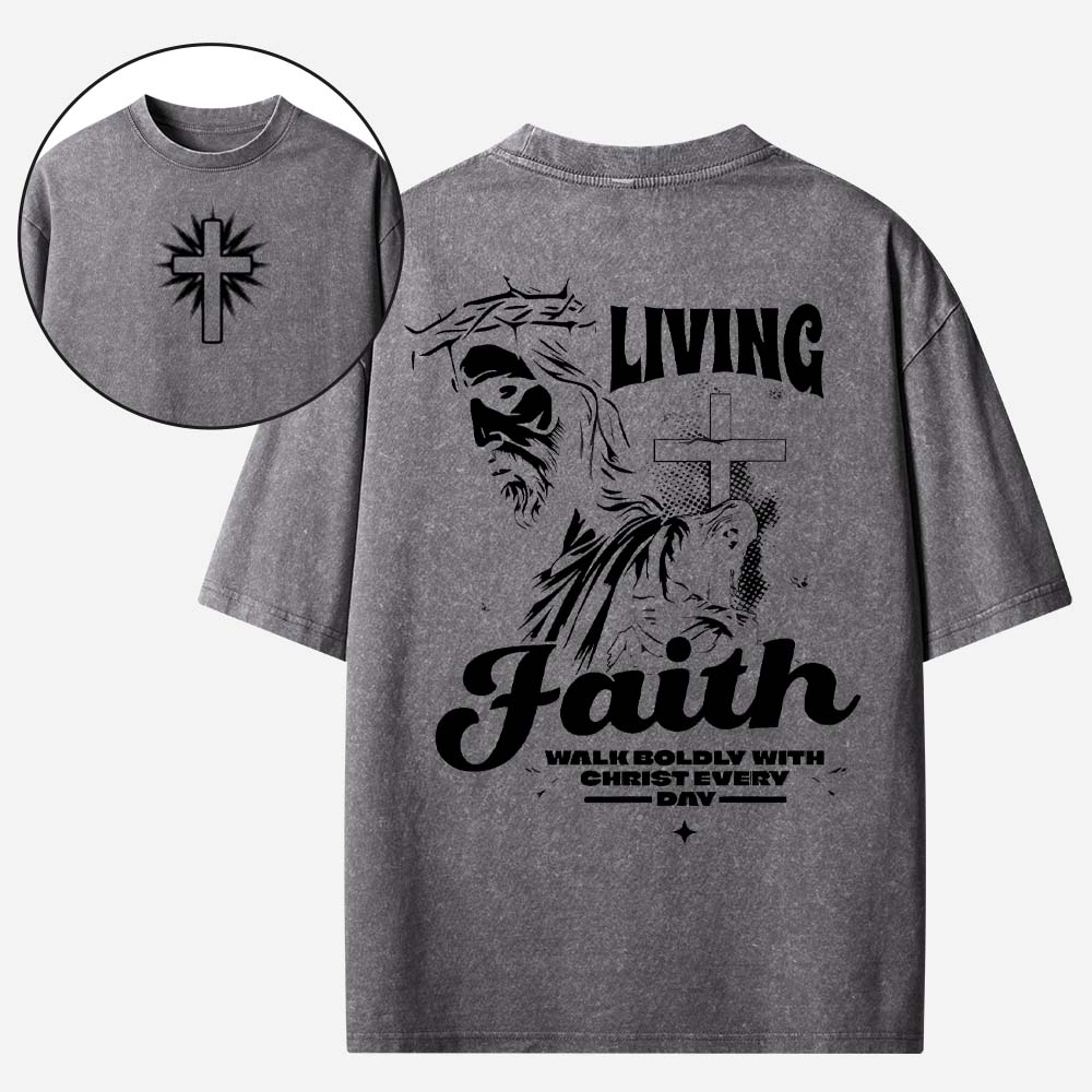 Living Faith Christian Washed T-Shirt