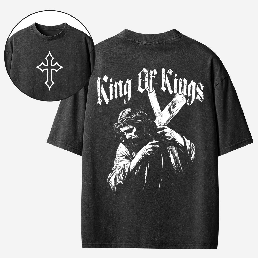 King of Kings Christian Washed T-Shirt
