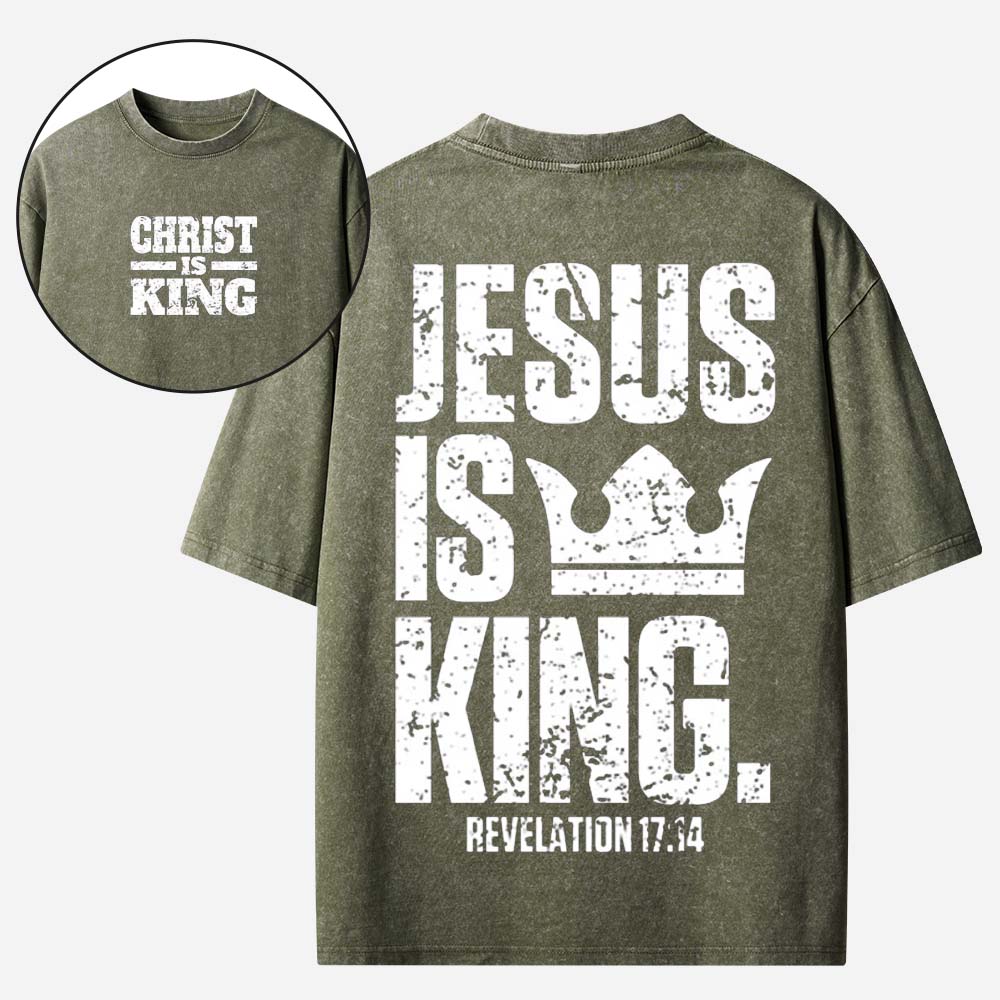 Christ is King Christian Washed T-Shirt