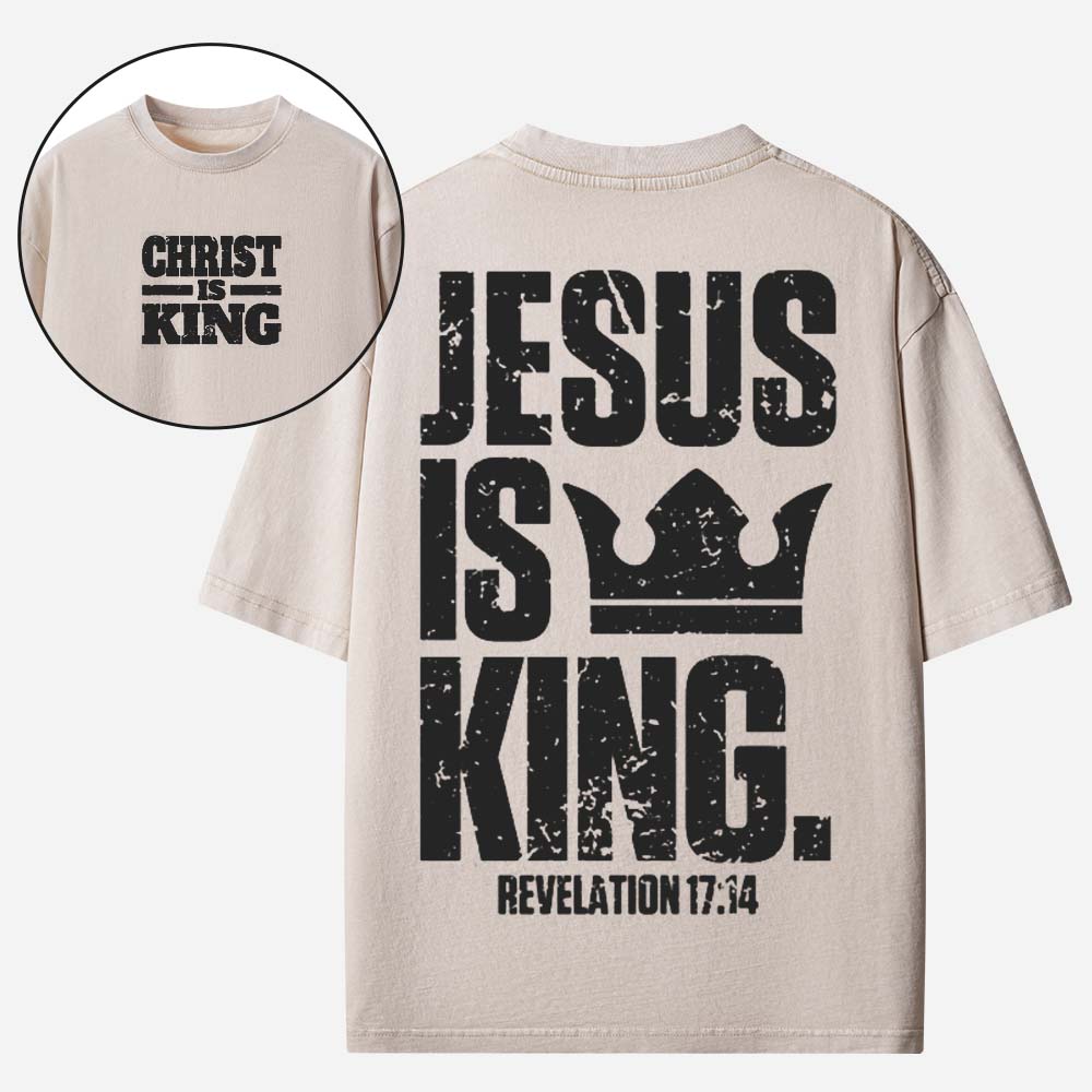 Christ is King Christian Washed T-Shirt