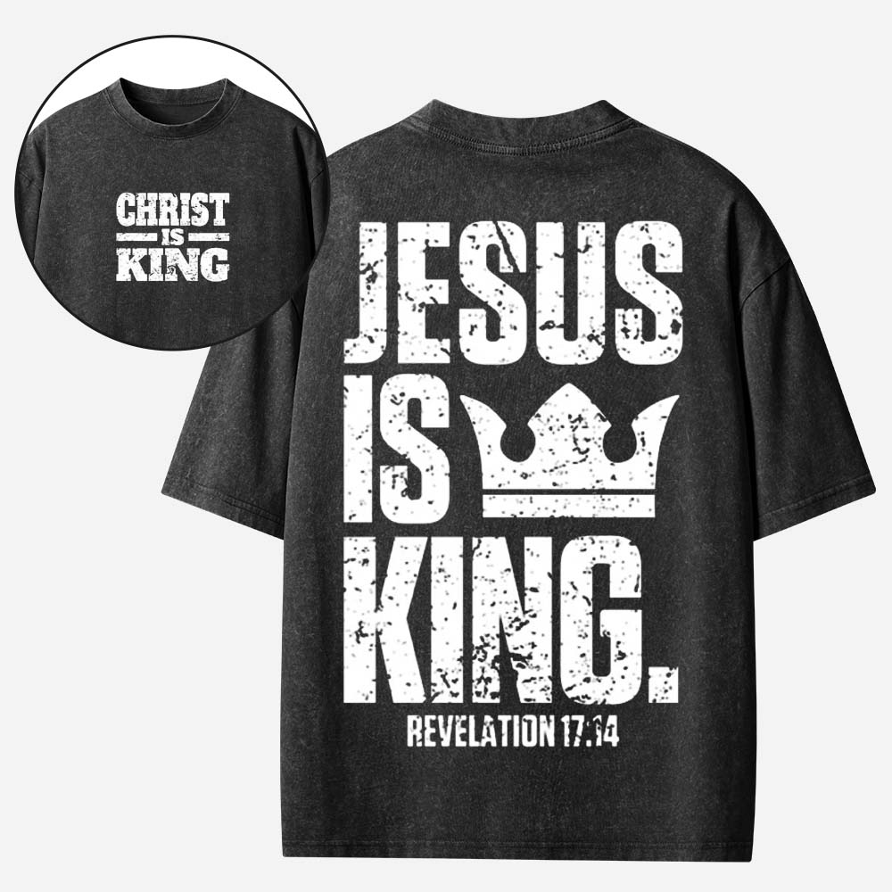 Christ is King Christian Washed T-Shirt