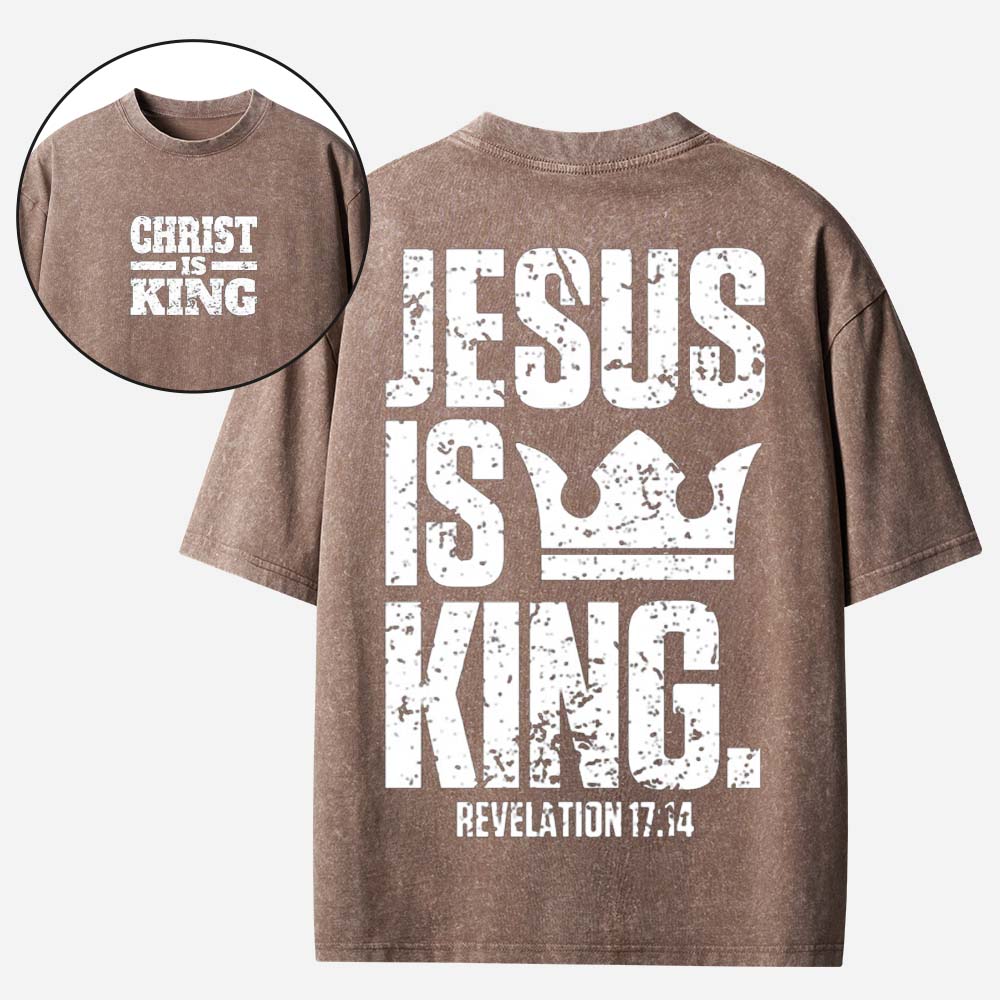 Christ is King Christian Washed T-Shirt