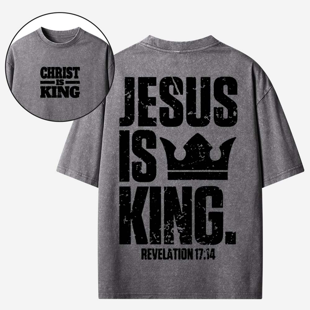 Christ is King Christian Washed T-Shirt