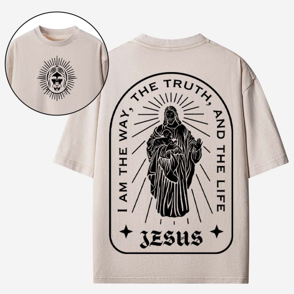 The Way The Truth The Life Christian Washed T-Shirt