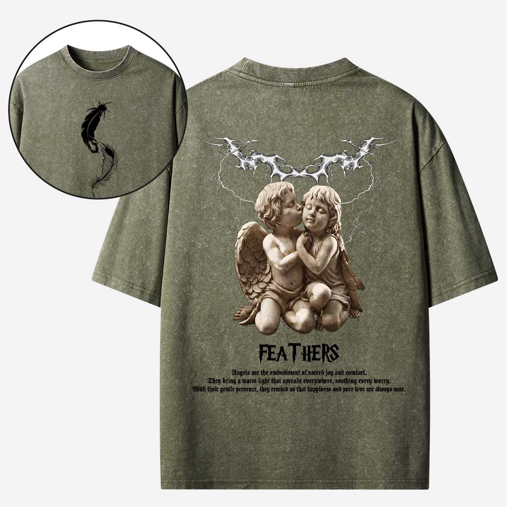 Angelcore Cherub Christian Washed T-Shirt