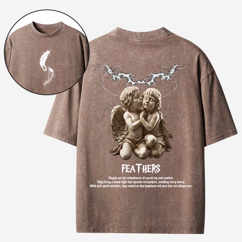 Angelcore Cherub Christian Washed T-Shirt