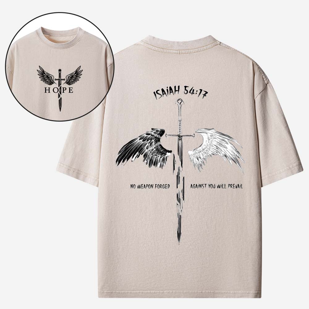 No Weapon Formed Christian Washed T-Shirt