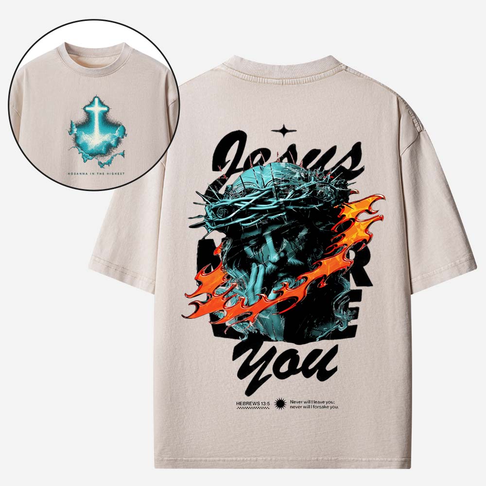 Jesus Crucifix Cross Christian Washed T-Shirt