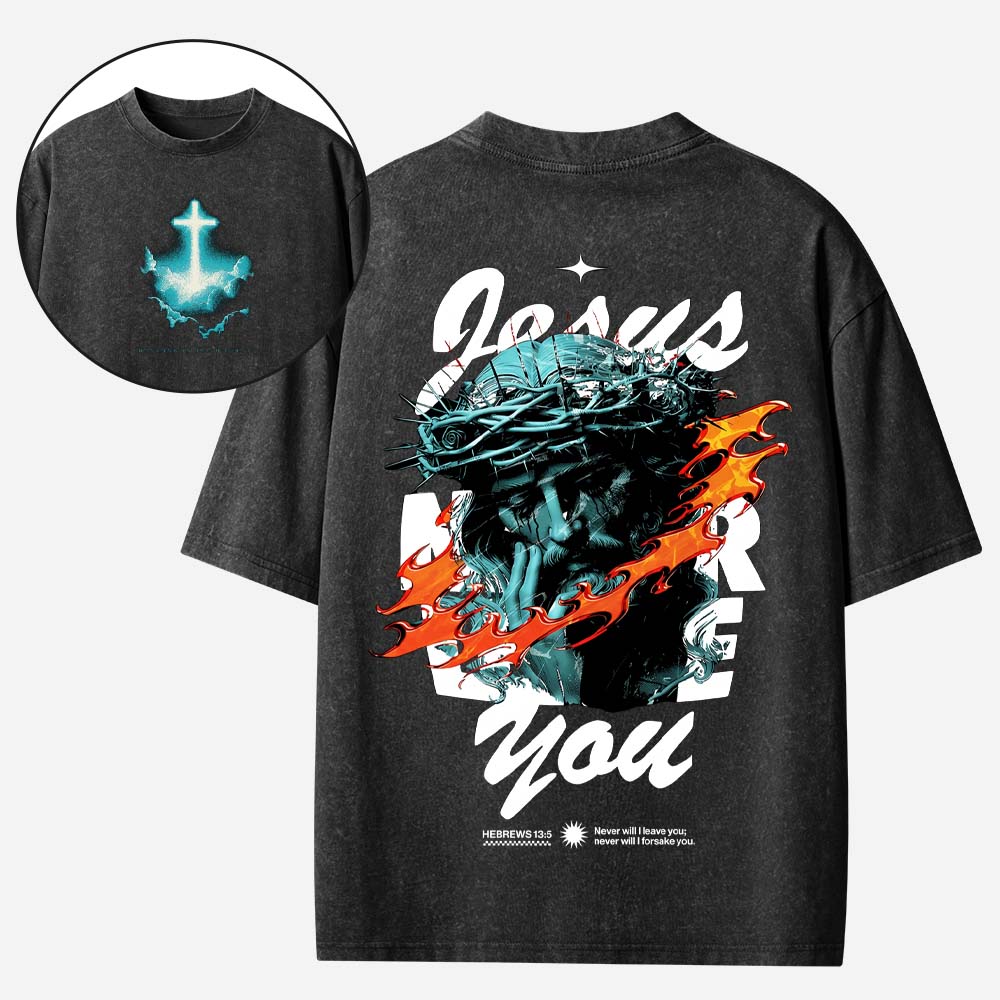 Jesus Crucifix Cross Christian Washed T-Shirt