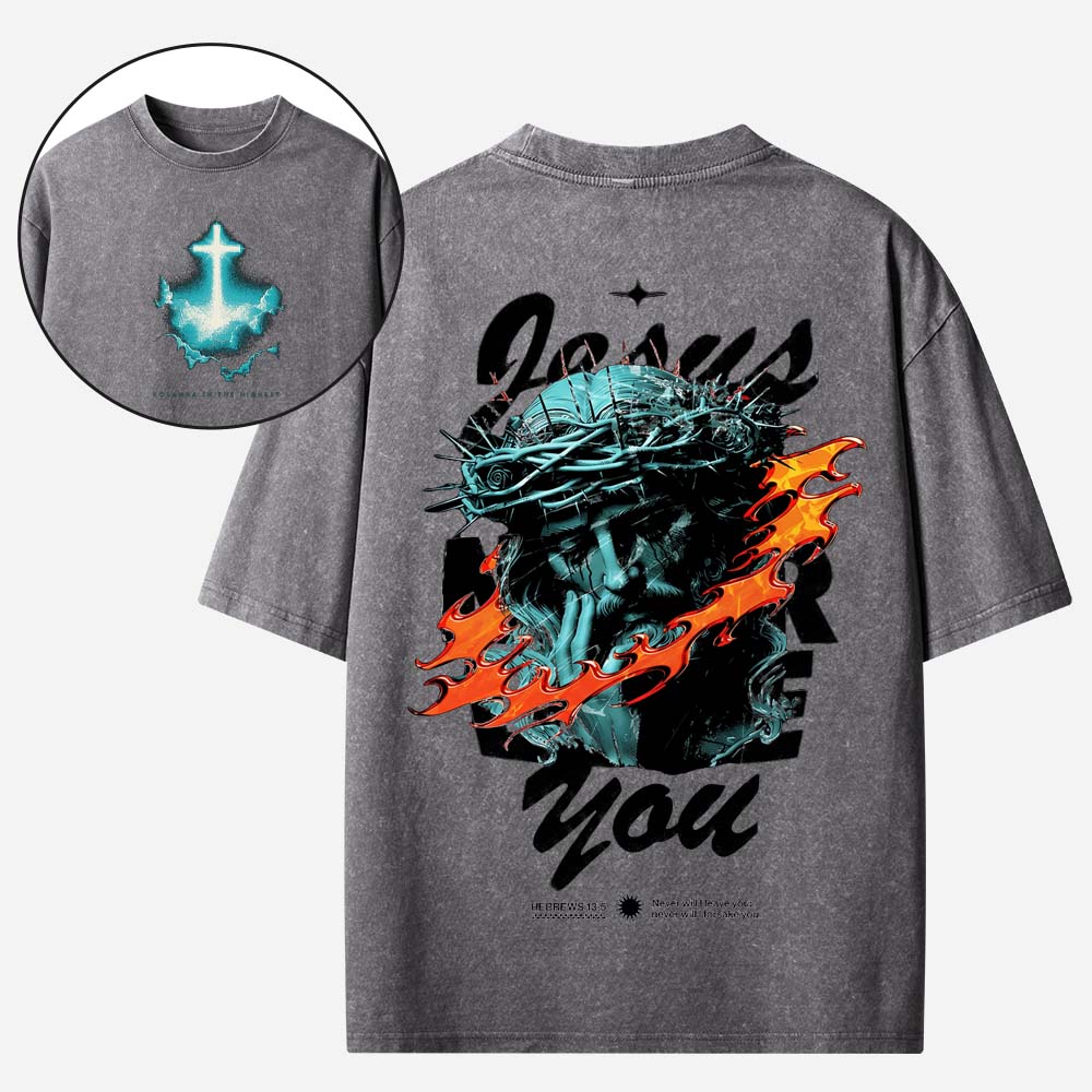 Jesus Crucifix Cross Christian Washed T-Shirt