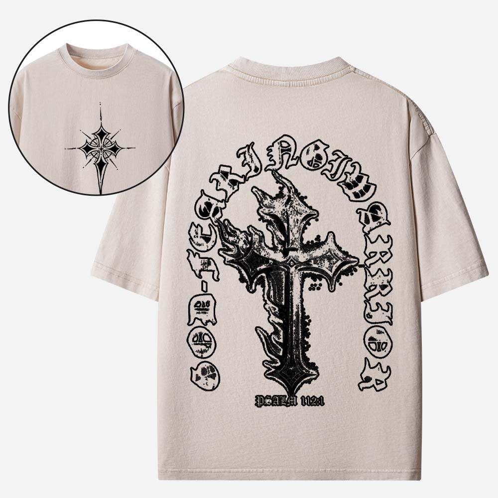 God Fearing Warrior Christian Washed T-Shirt