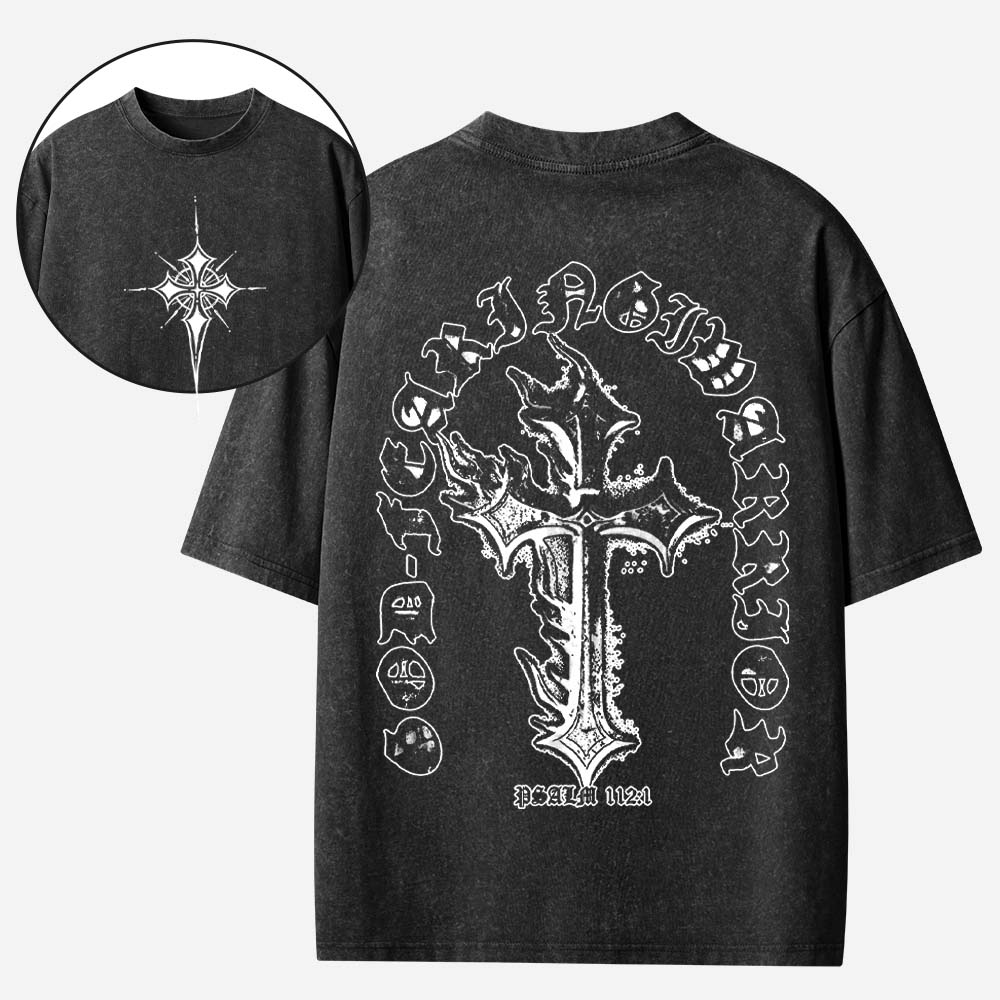 God Fearing Warrior Christian Washed T-Shirt