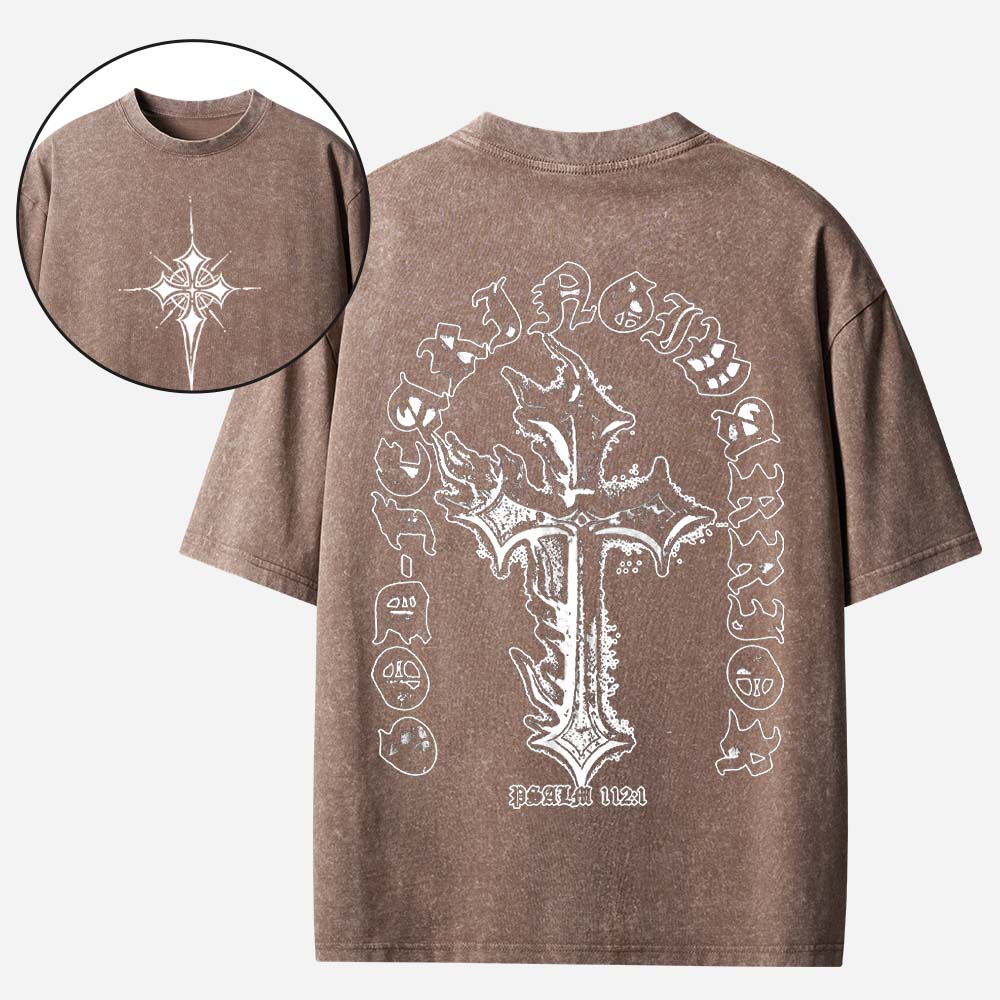 God Fearing Warrior Christian Washed T-Shirt